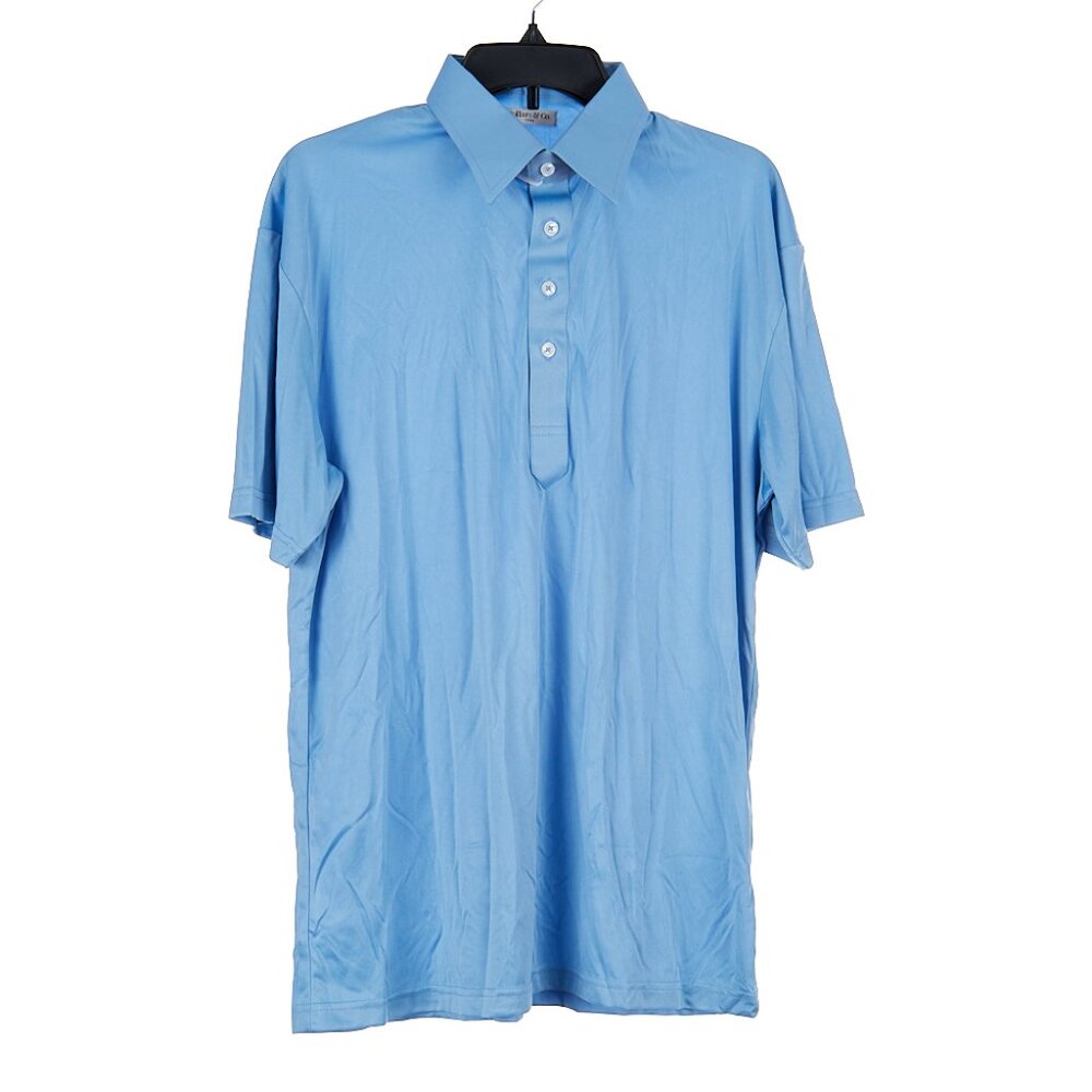 Collars & Co French Blue Dress Collar Polo Men's Large NWOT